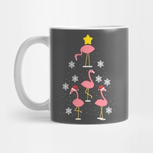 Funny Flamingo Christmas Tree Mug